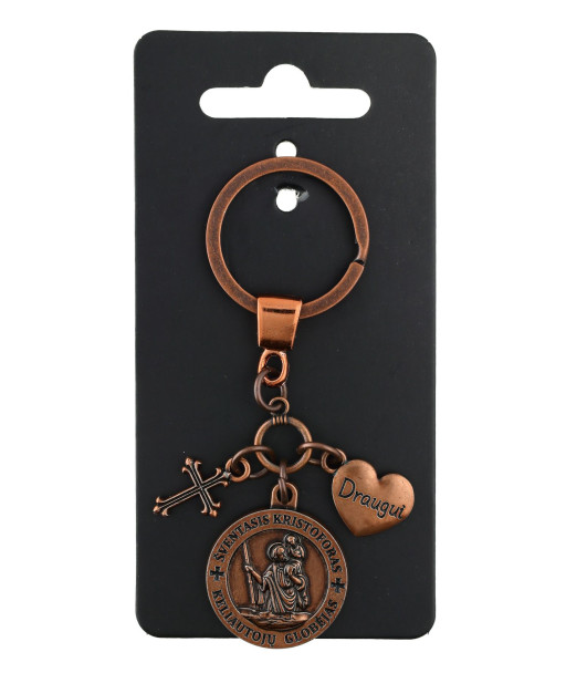 Raktų pakabukas Šventasis Kristoforas Draugui